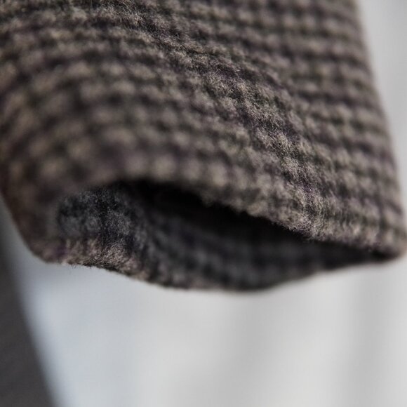 Club Monaco Jemma Plaid Wool Blend Coat XS Charcoal - Picture 12 of 14